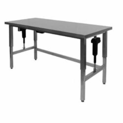 Hæve-/sænkebord, uden underhylde, 70cm dyb, Flere længder