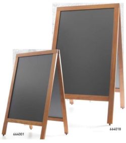 Menu board, black in wooden frame from Hendi - 2 sizes