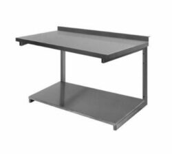 Steel table top DHL with beams + lower shelf, 600mm deep, Many lengths