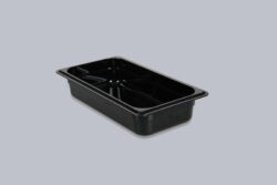Gastro tray in black polycarbonate - GN 1/4