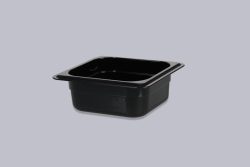 Gastro tray in black polycarbonate - GN 1/6