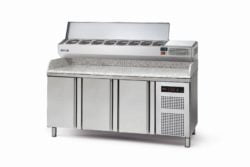 Top quality pizza counter from Fagor w / granite table top