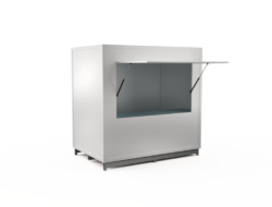 Stall with sales gate and table