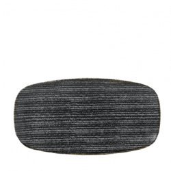 Charcoal Black oblong plate 34cm, churchill