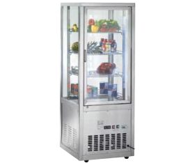 Displaykøleskab i rustfrit stål, CS18, 180 cm høj