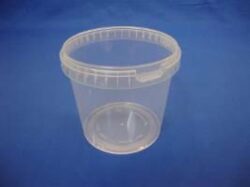 Plastbøtte eller låg rund 5141 - 2300 ml. - klar