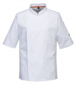 Short Sleeve MeshAir Chef Jacket In White, Multiple Sizes - Total Protex