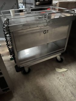 Trolley with heating and "sliding lid / table top" - used several haves