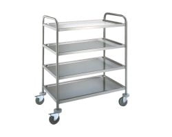 Steel service trolley with 4 shelves - Fagor