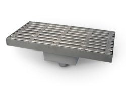 Non-slip slatted grate without frame and vertical exit, several sizes - Fagor