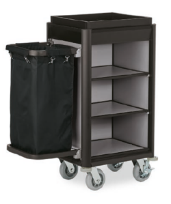 Room service trolley with 1 or 2 baskets with an aluminum look - WAS