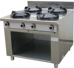Wok stove / Chinese stove, Casta 4 burner, floor model