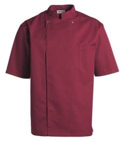 Chef's jacket with short sleeves in burgundy, several sizes - Kentaur