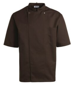 Chef's jacket with short sleeves in mocca, several sizes - Kentaur