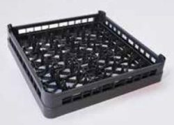 Opvaskebakke til tallerkener, 50x50 cm i sort, PP - CWK