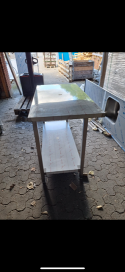 RESTSALG - Stålbord med underhylde - 1400x700x900 mm