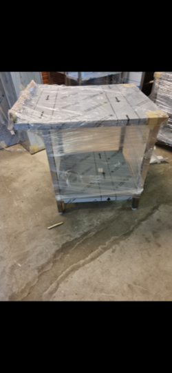 RESTSALG - Stålbord med underhylde - 800x900x850 mm