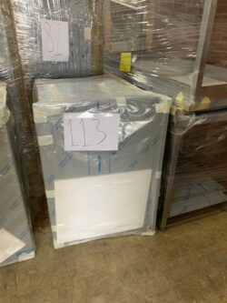 REMAINDER SALE - tecnodom steel table with sliding doors - 1000x700x850 mm