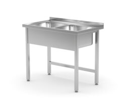 Table with 2 sinks, 100x600x850mm, Hendi
