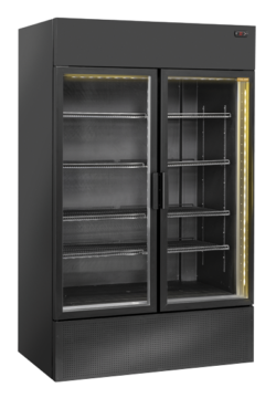 Bottle refrigerator DOUBLE in black, Coolhead