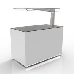 Neutral buffet cooler with glass top, from Sayl
