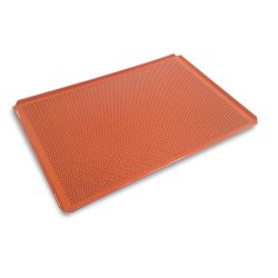 Baking plate / bakeoff with silicone coating, 60x40cm, perforated