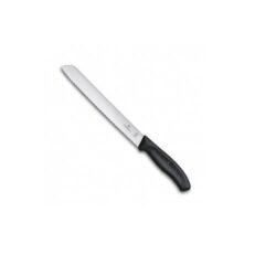Bread knife with black fibrox shaft, 21cm, Victorinox