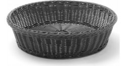 Bread basket, round, black, 400x90mm, Hendi