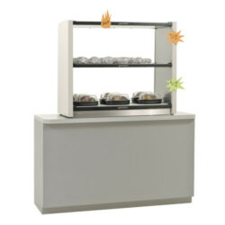 Grab and Go heating station with 2 shelves - Metro