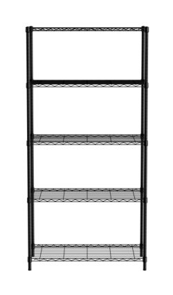 Storage rack with 5 shelves, in black - Hendi