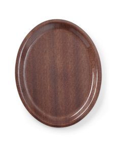 Oval serving tray, wooden look, 29 x 21, non-slip, Hendi