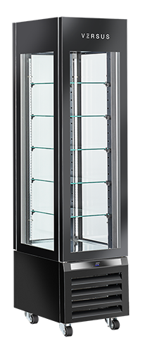 Panorama refrigerated display case in black, 300 liters - Coolhead