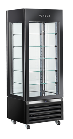 Panorama refrigerated display case in black, 400 liters - Coolhead