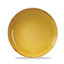 Pasta plate 24,8 cm, Stonecast Mustard Seed Yellow - Churchill