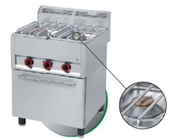 RESIDUAL SALE Gas stove with 2 burners and electric oven with fan, RM Gastro SPT 62 GLS