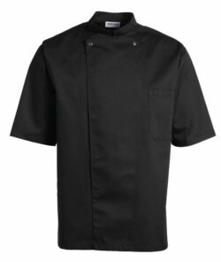 Centaur chef jacket w/ half sleeves, black