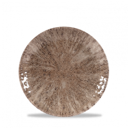Zircon brown, flad tallerken, 16,5cm