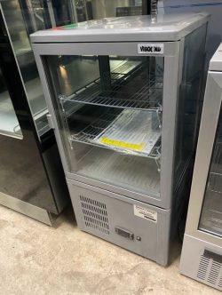 Gray refrigerated cases from Vibocold, used