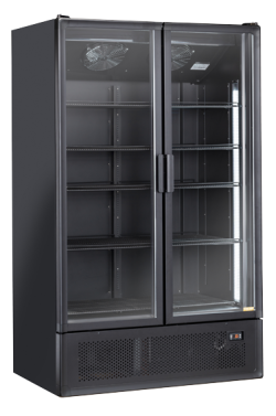 Display refrigerator in black, 1200 liters, TKG 1200B - Coolhead