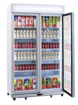 Bottle refrigerator in nice design w / light screen, Coolhead DC1050