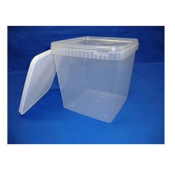 Plastic bucket or lid square 5548 - 5000 ml, clear