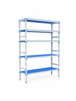 L: 935 mm, D: 555, 5 shelves pujadas rack, perfect for cold/freezer rooms and warehouse storage