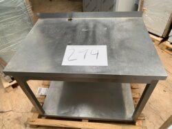 RESIDUAL SALE - Table top with lower shelf on floor 1000x700x850 mm