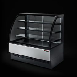 Refrigerated display case EVO 180 cm FIXED LOW PRICE, Black ral 9005, Tecnodom