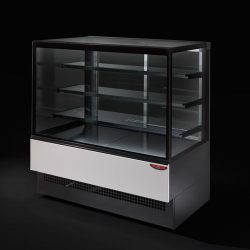Refrigerated display case EVOK 150 cm FIXED LOW PRICE, Black ral 9005, Tecnodom