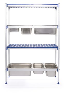 Shelving system for fridge/freezer room, Hendi - 1120x355x1685mm - For 1/1 GN
