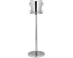 Champagne cooler set, incl. steel bucket & foot