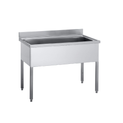 REMAINDER SALE - Steel table with XL sink