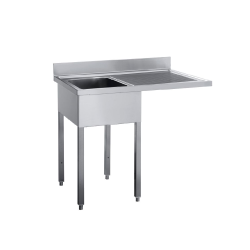 REMAINDER SALE - Steel table with sink on the left side