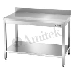 RESTSALG - Stålbord med bagkant, TDL87A - Amitek